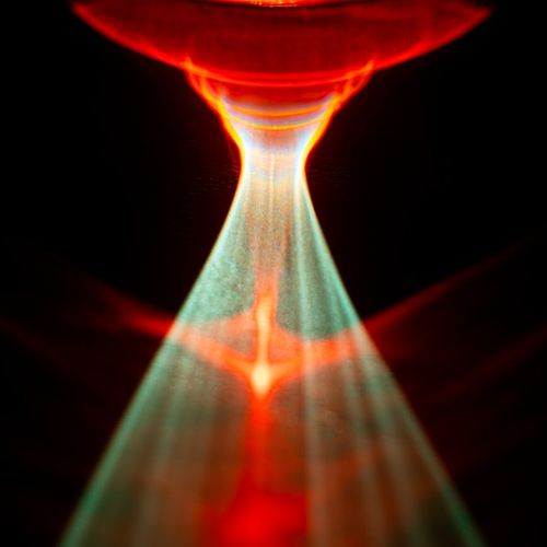 Abstract image of light rays creating a sense of clarity and focus.